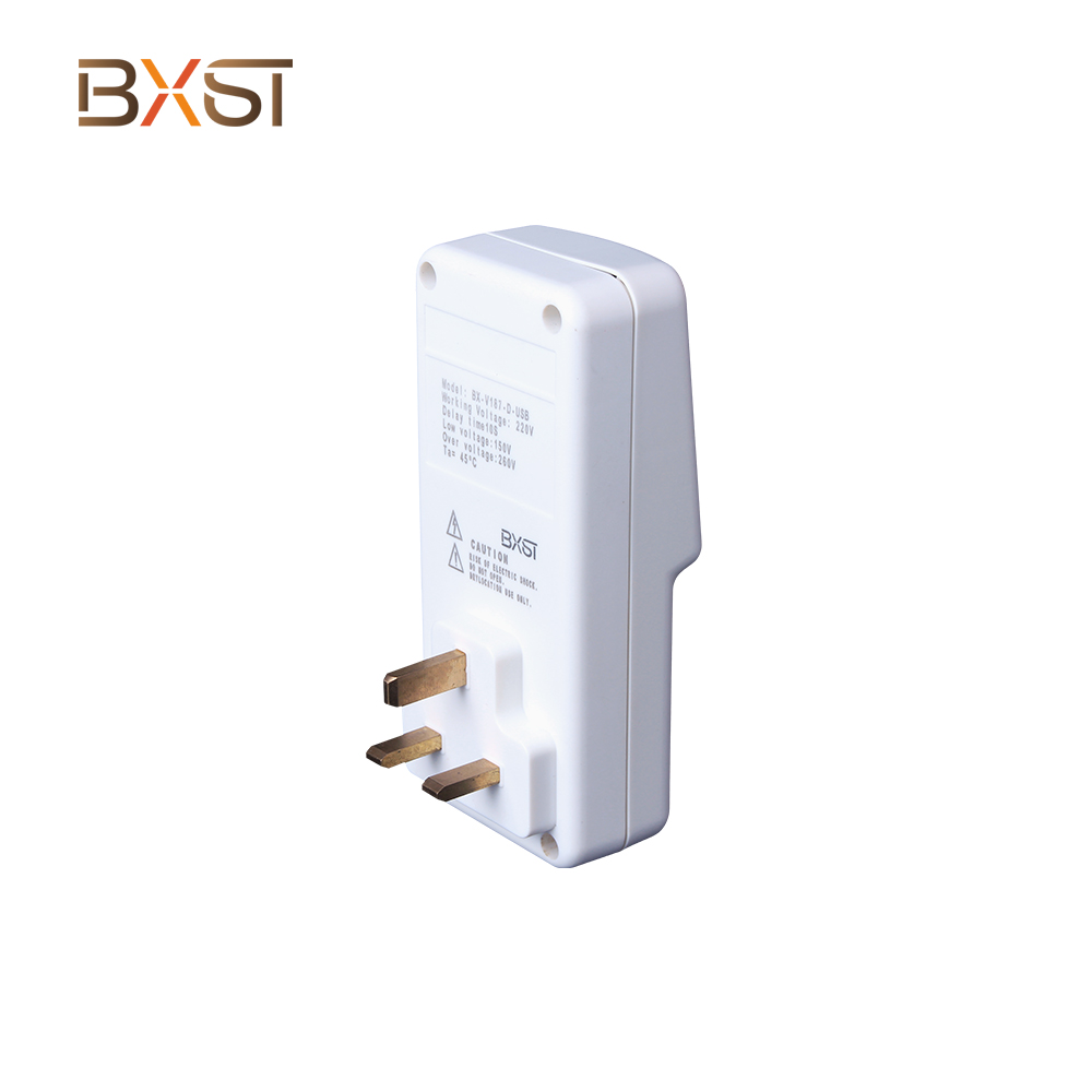 BXST TV Guard UK Plud Automatic Voltage Protector مع USB V187-D-USB