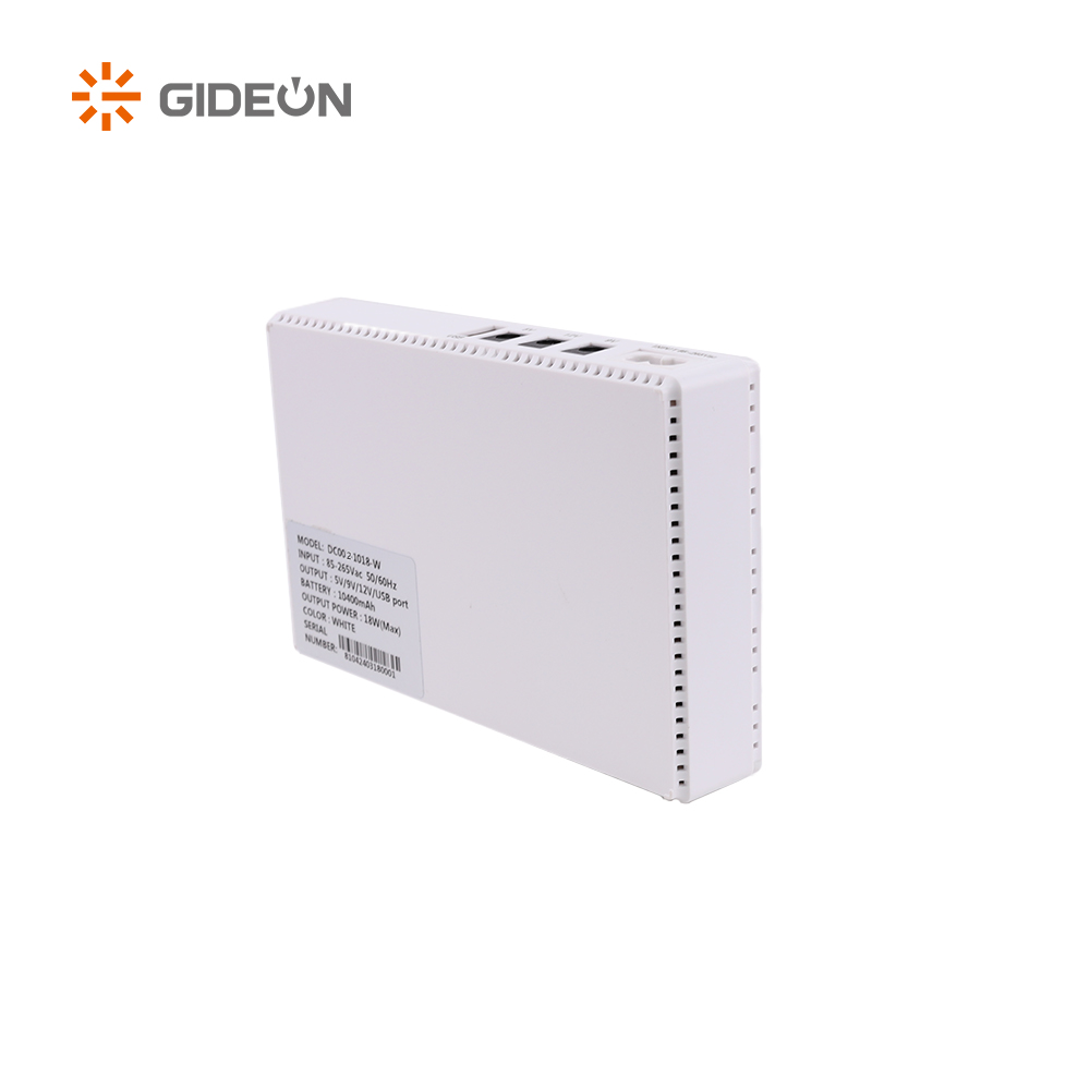 GD-DC002-DC1018P بقيادة 8800mAh/10400mAh Mini DC UPS مع اللون الأبيض