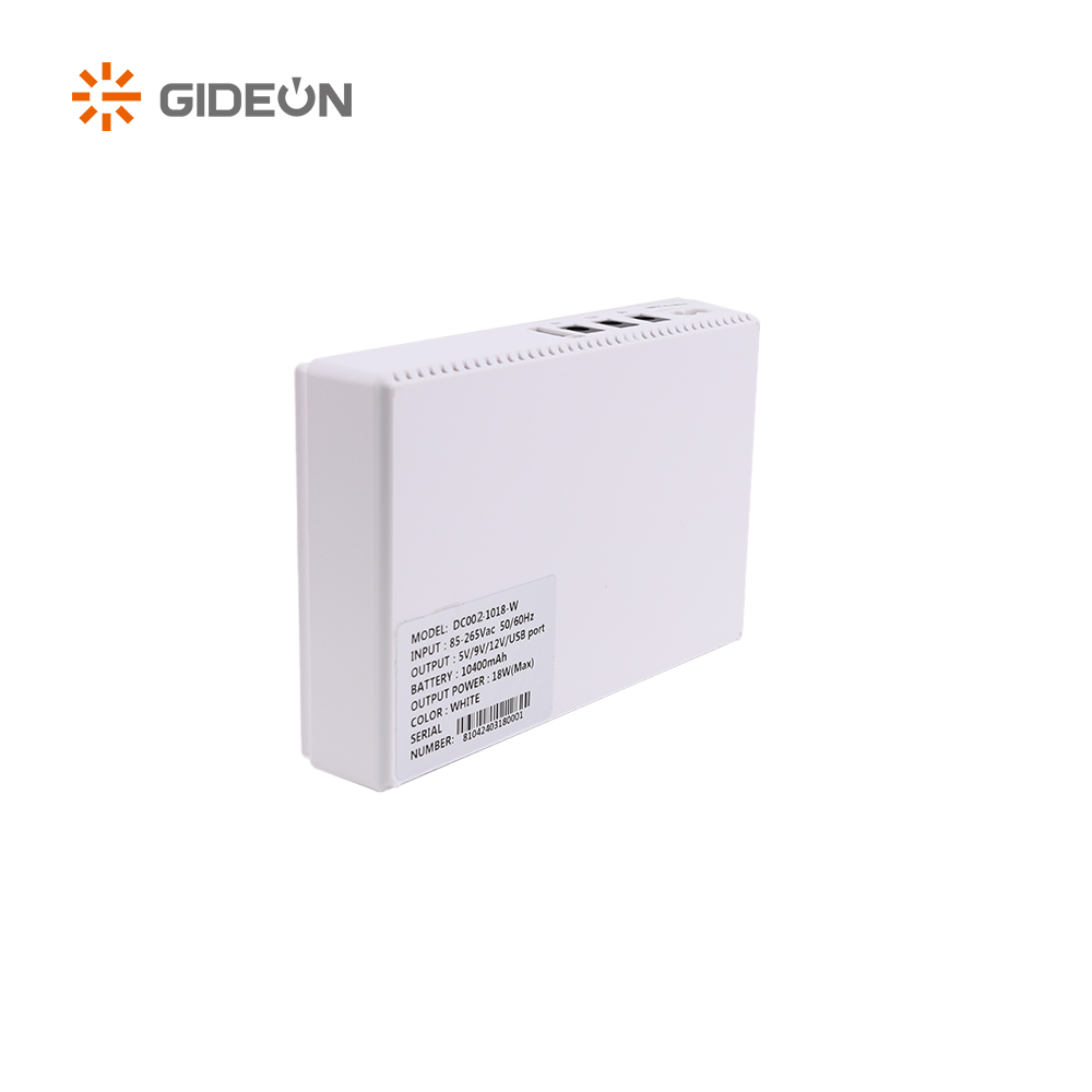 GD-DC002-DC1018P بقيادة 8800mAh/10400mAh Mini DC UPS مع اللون الأبيض