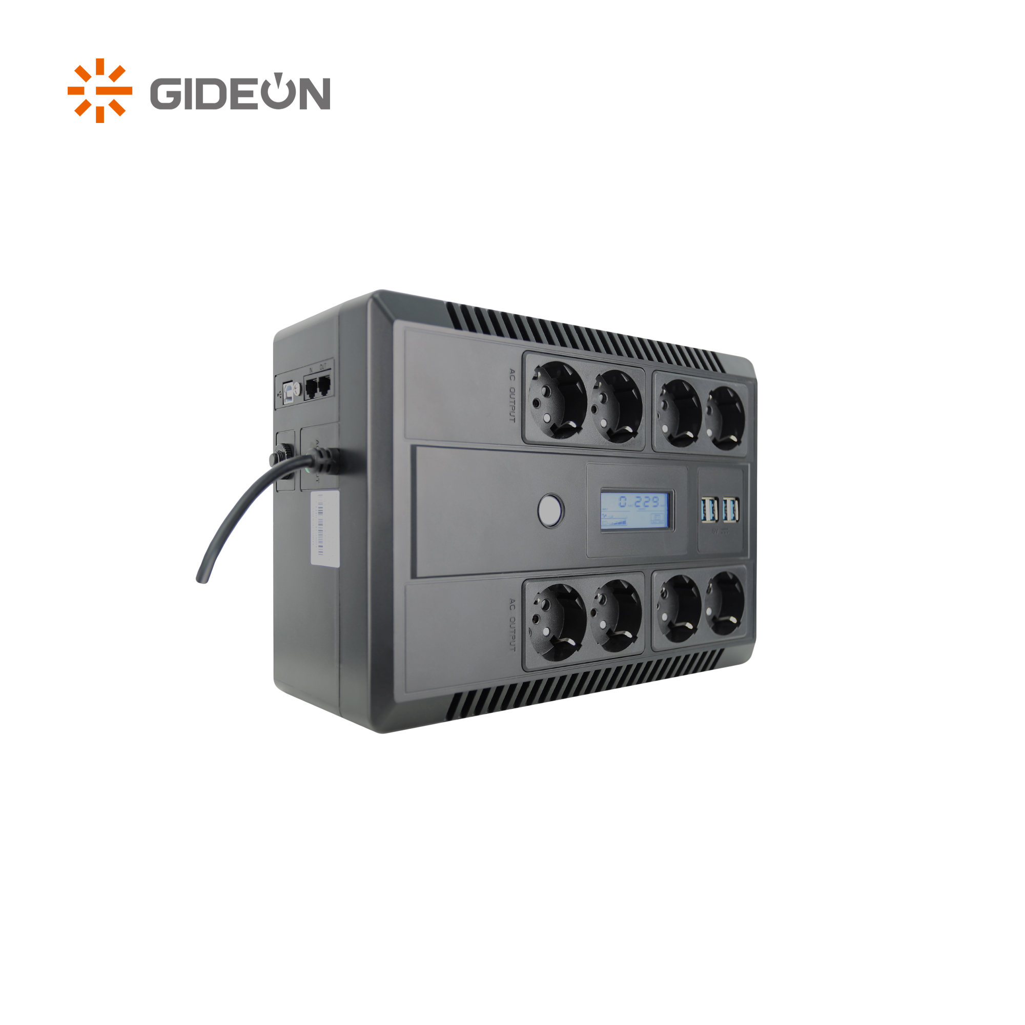 GD-UP1-G 450VA-1000VA AC UPS مع شاشة LCD 