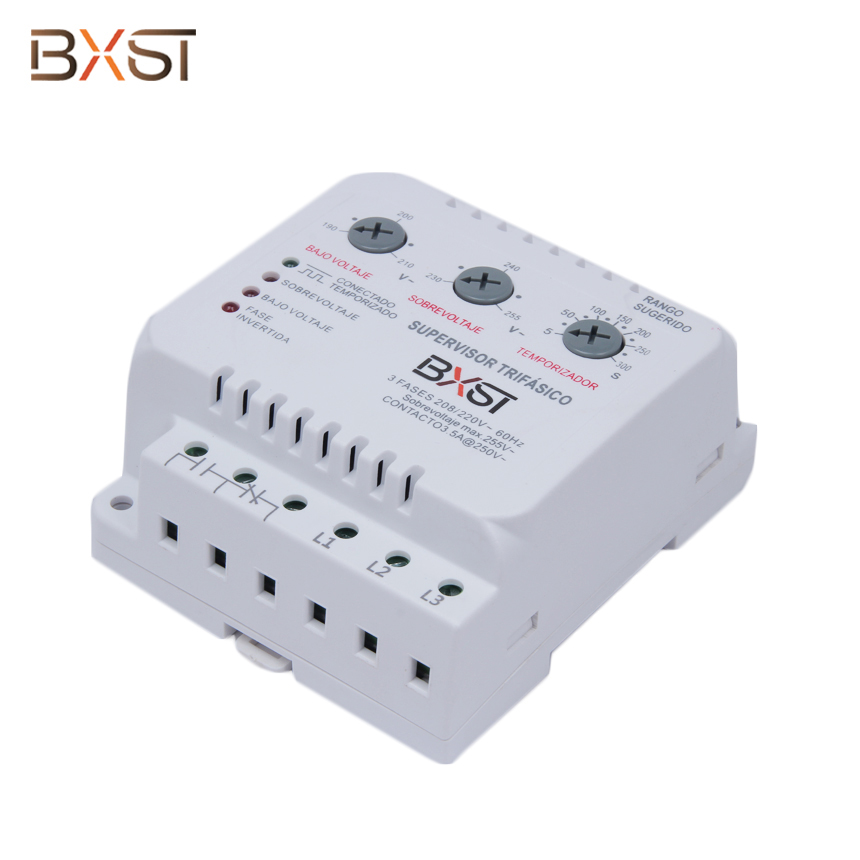 BXST مؤهل DIN Rail 3 طور الجهد الحماة للثلاجة المنزل V086